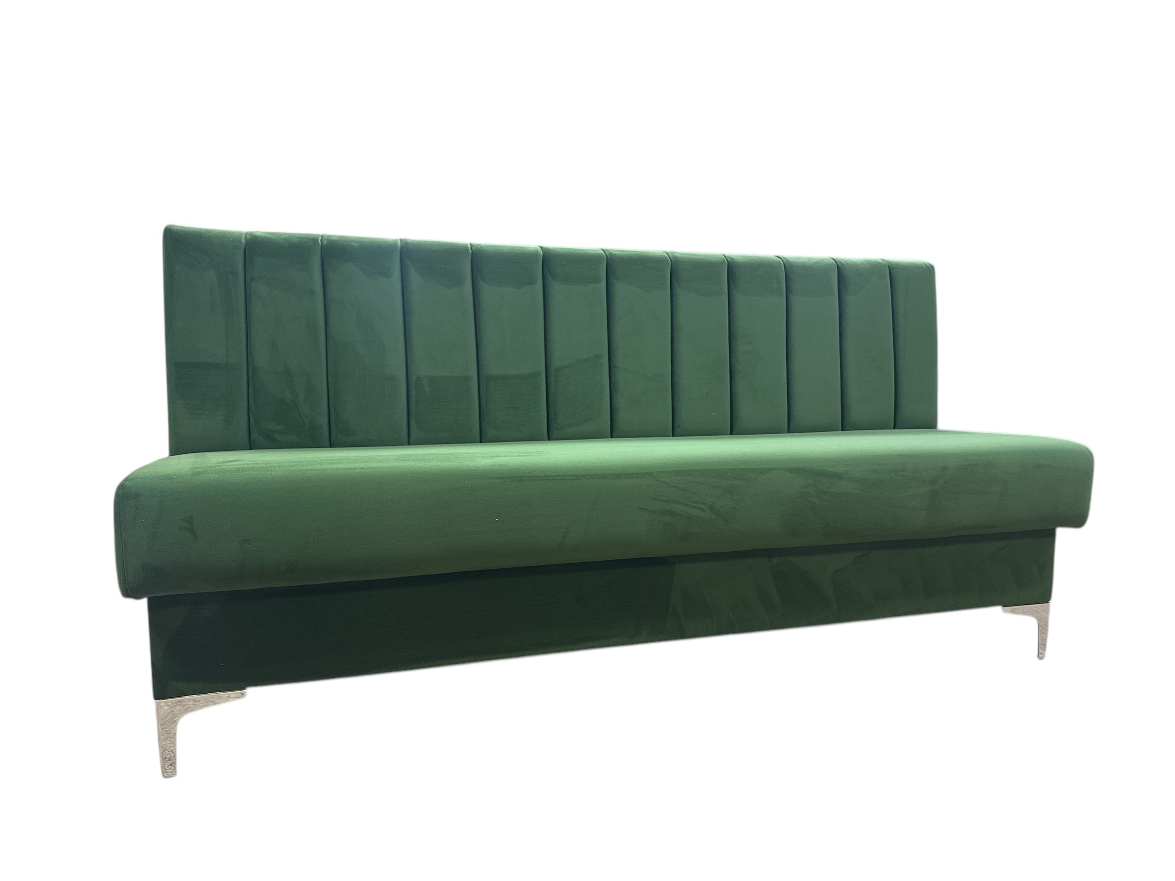 90cm Forest green Fluted back bench